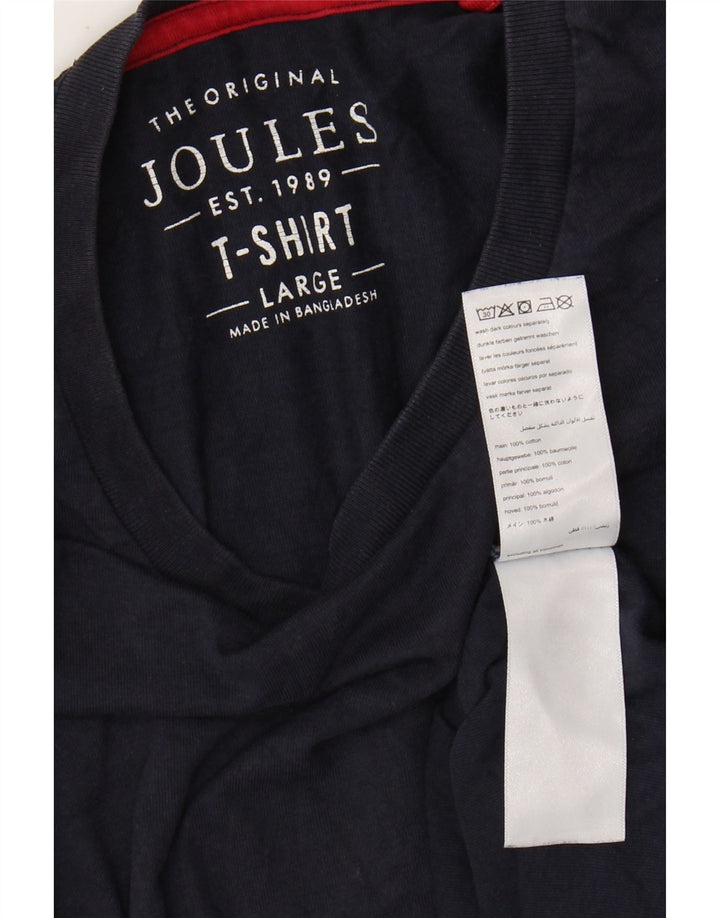 JOULES T-shirt da uomo Top grande in cotone blu navy