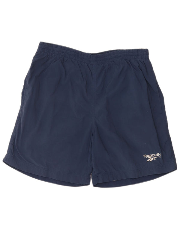 Pantaloncini sportivi Reebok da uomo di grandi dimensioni in nylon blu navy