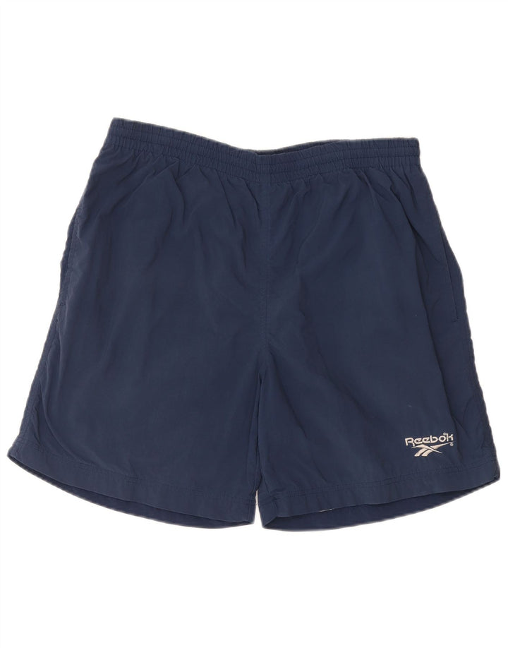 Pantaloncini sportivi Reebok da uomo di grandi dimensioni in nylon blu navy