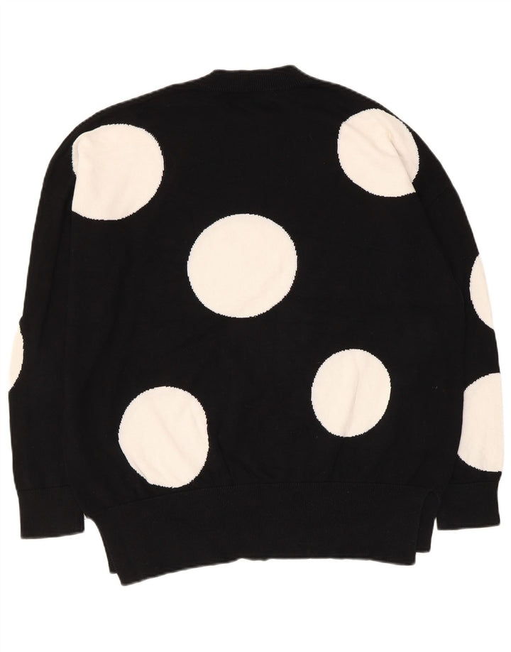 Maglione maglione girocollo da donna French Connection UK 10 piccolo nero maculato