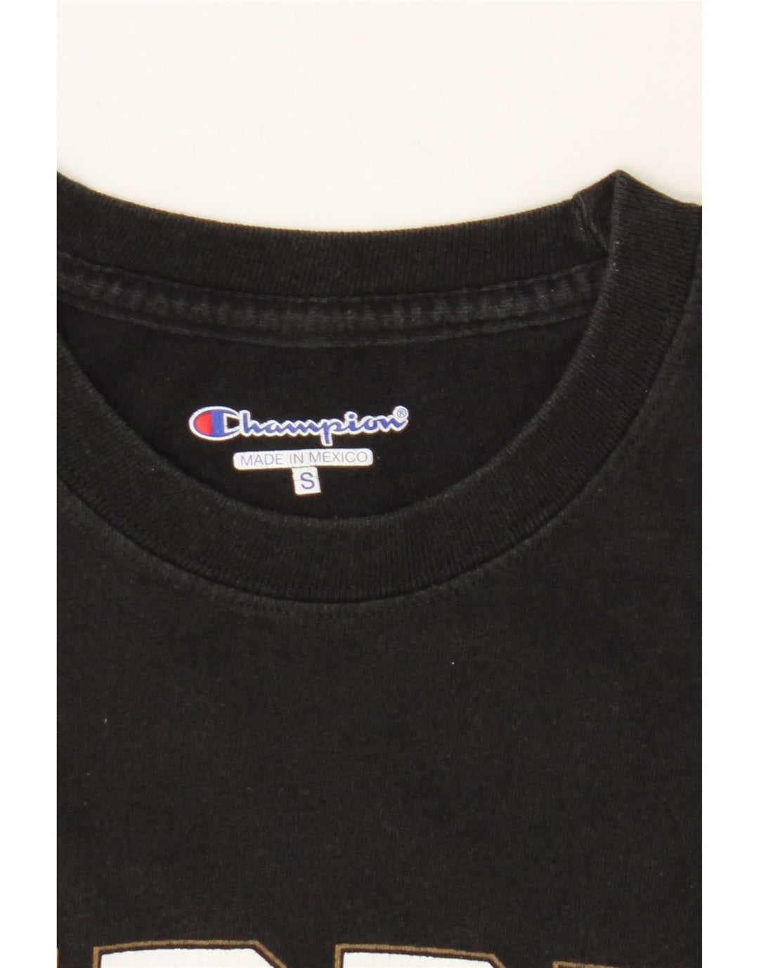 CHAMPION Mens Purdue University Graphic T-Shirt Top Small Black Cotton Vintage Champion and Second-Hand Champion from Messina Hembry 