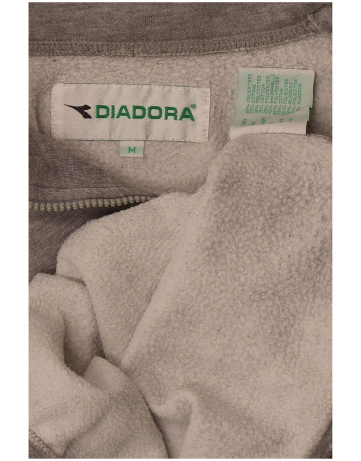 DIADORA Felpa con grafica oversize da donna UK 14 Grigio medio