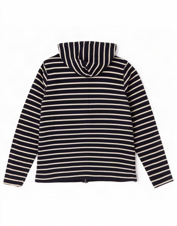 Maglione con cappuccio e zip da donna L.L.Bean UK 14 Cotone a righe blu navy medio
