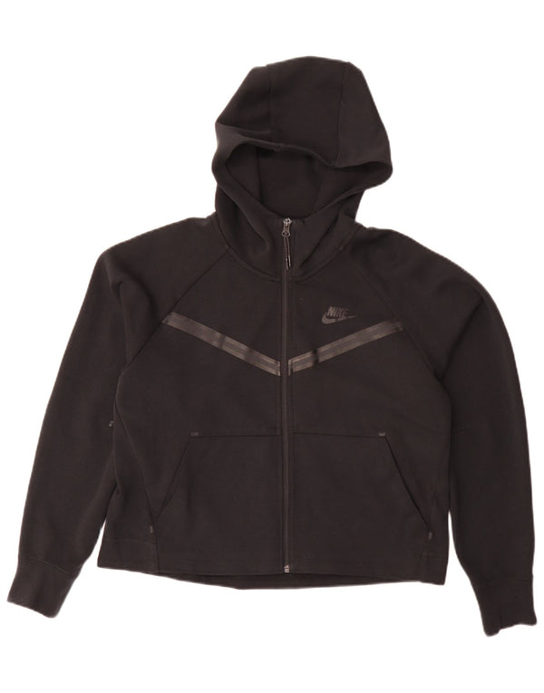 Felpa con cappuccio e zip oversize da donna Nike UK 10 piccola nera