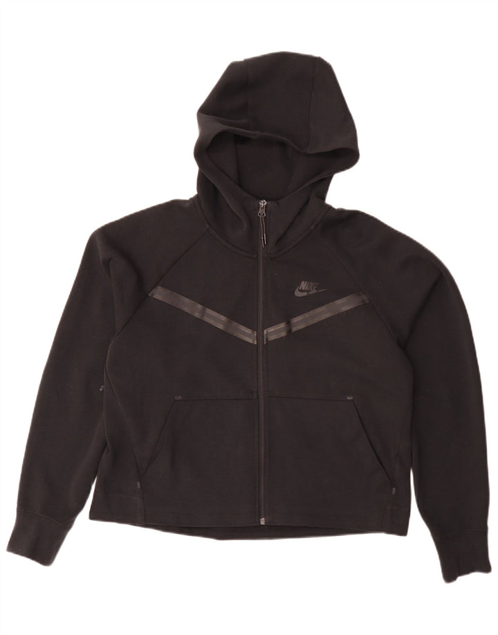 Felpa con cappuccio e zip oversize da donna Nike UK 10 piccola nera