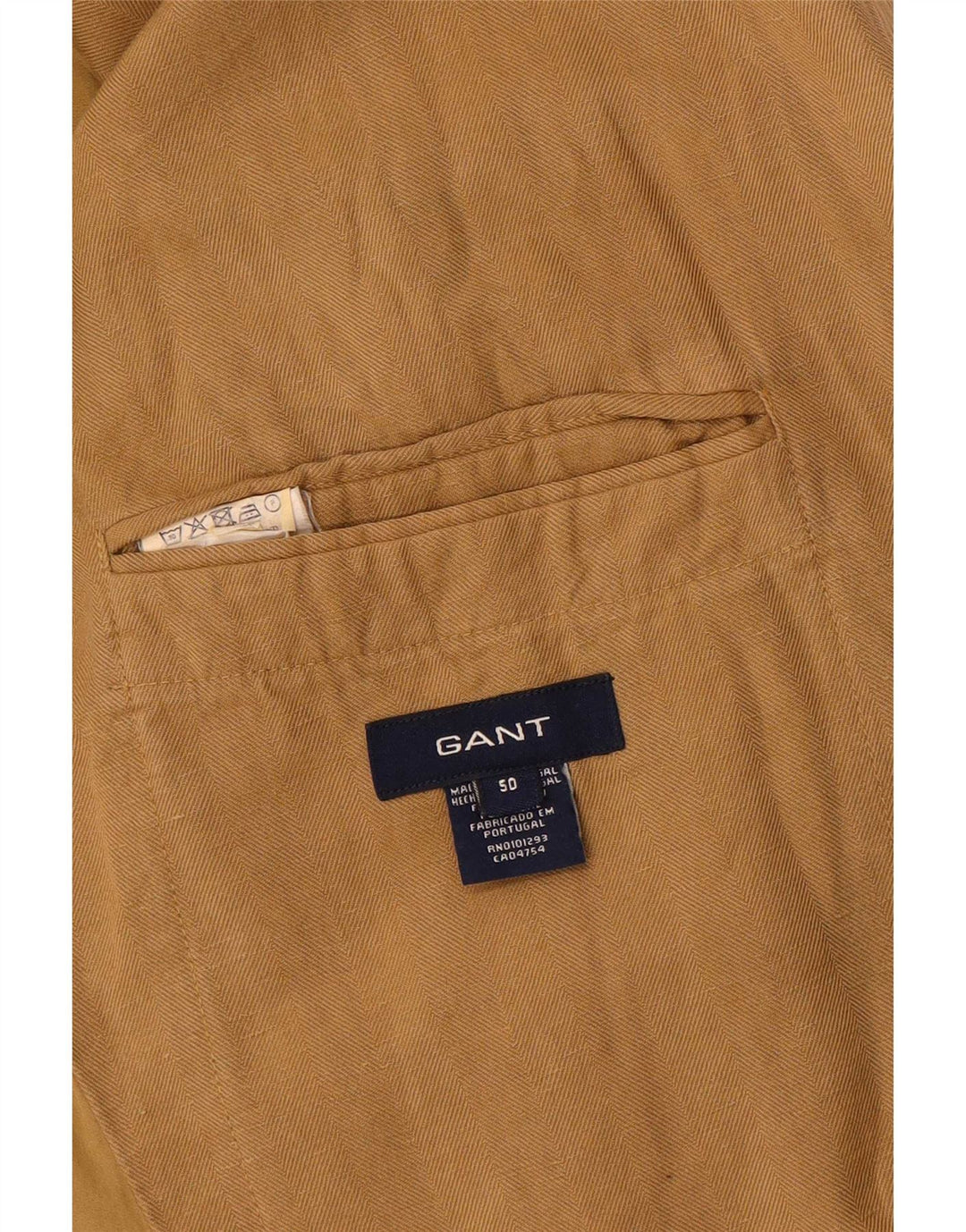 Giacca blazer da uomo a 2 bottoni Gant IT 50 grande lino marrone