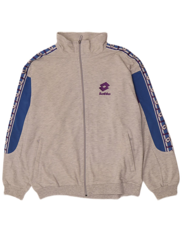 Giacca da ginnastica grafica da uomo Lotto UK 40/42 Large Grey Colourblock