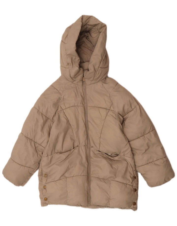 Giacca imbottita con cappuccio per ragazze Zara 11-12 anni in poliestere beige