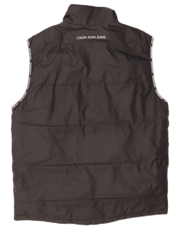 Gilet imbottito con grafica da uomo Calvin Klein Jeans UK 40 grande poliestere nero