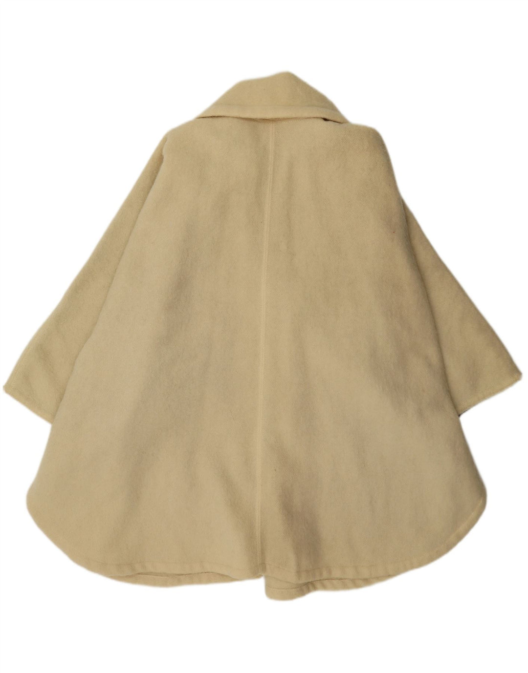Cappotto a mantella oversize vintage da donna IT 44 in lana beige medio
