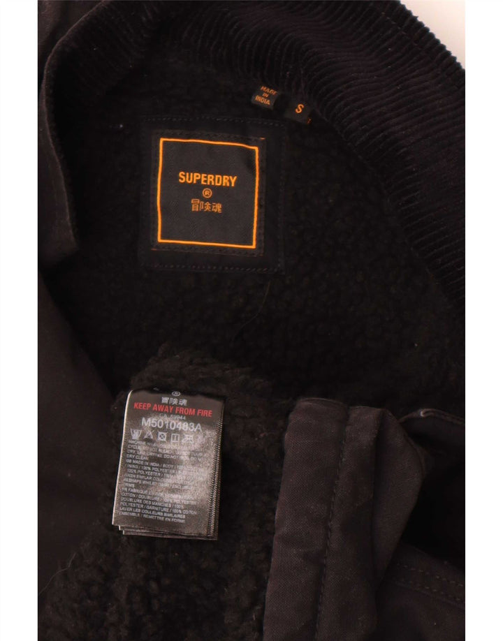 Giacca da uomo Sherpa Utility Superdry UK 36 piccola cotone nero