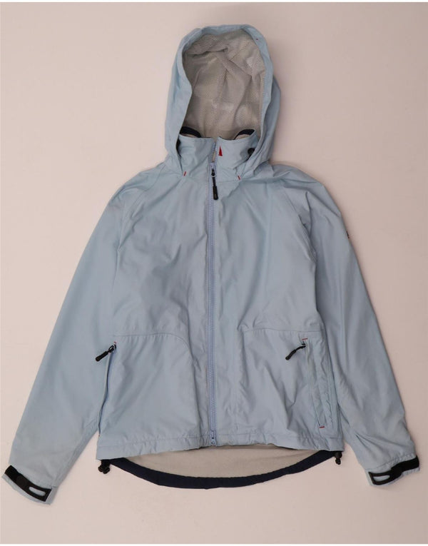 Musto Womens Hooded Oversized Windbreaker Jacket UK 8 Small  Blue Nylon