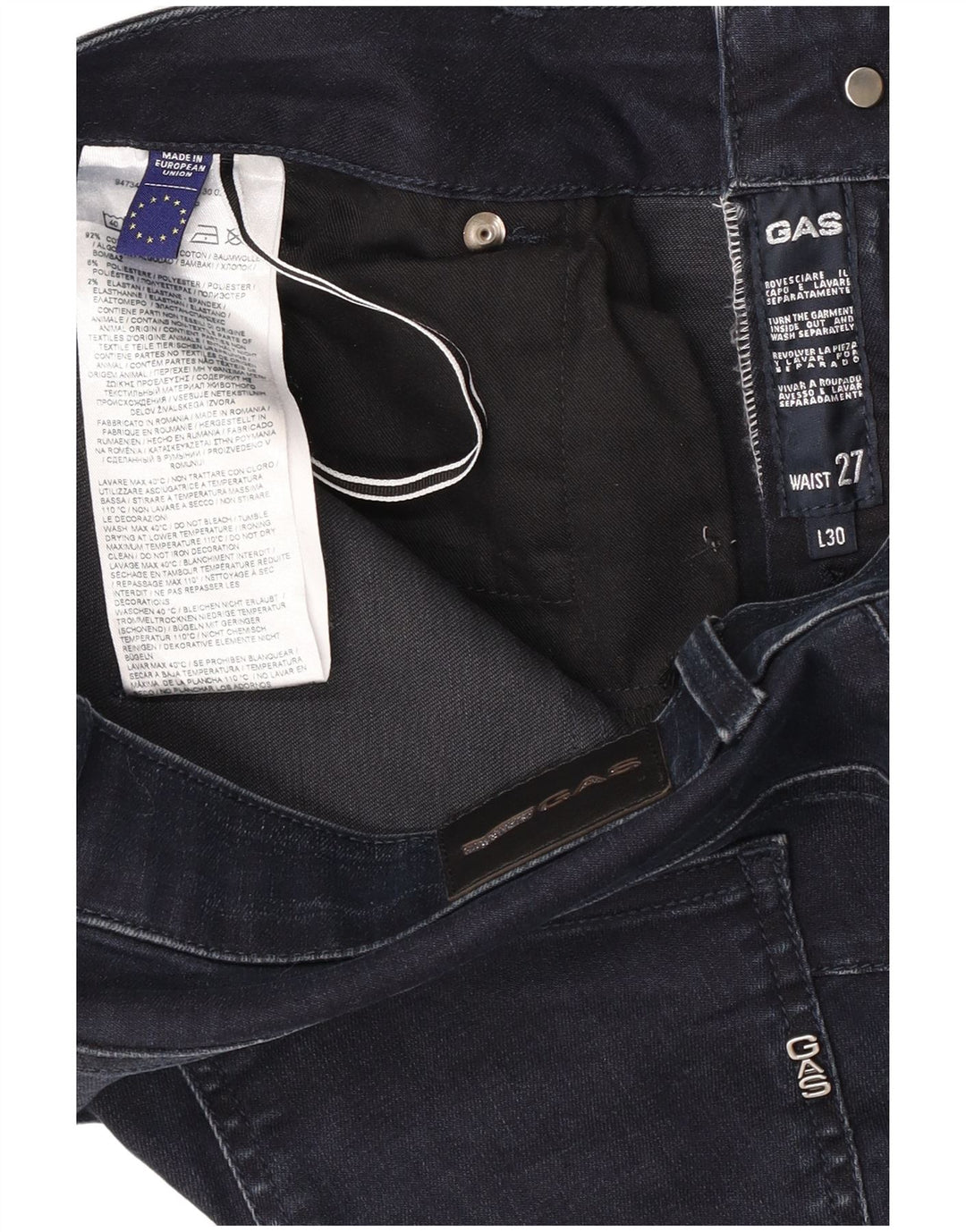 Jeans Britty Slim da donna Gas W27 L30 cotone blu navy