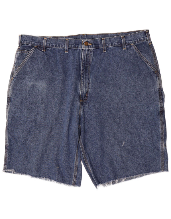 Pantaloncini cargo larghi vestibilità originale da uomo Carhartt W46 3XL cotone blu
