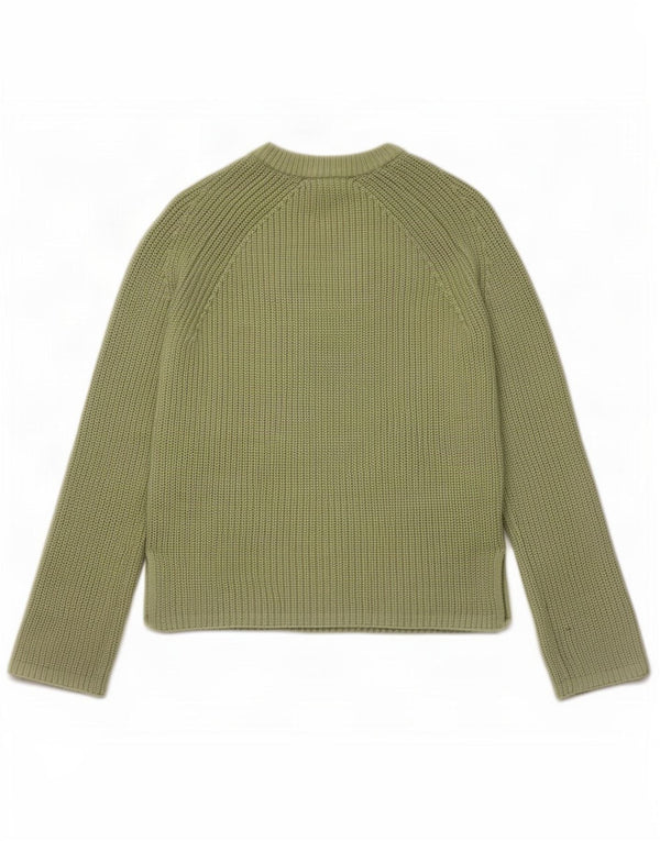 Maglione maglione con scollo a barca da donna Marks & Spencer UK 6 XS cotone verde
