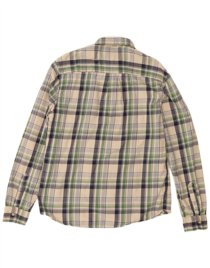 Camicia da uomo Springfield in cotone a quadri verdi grandi