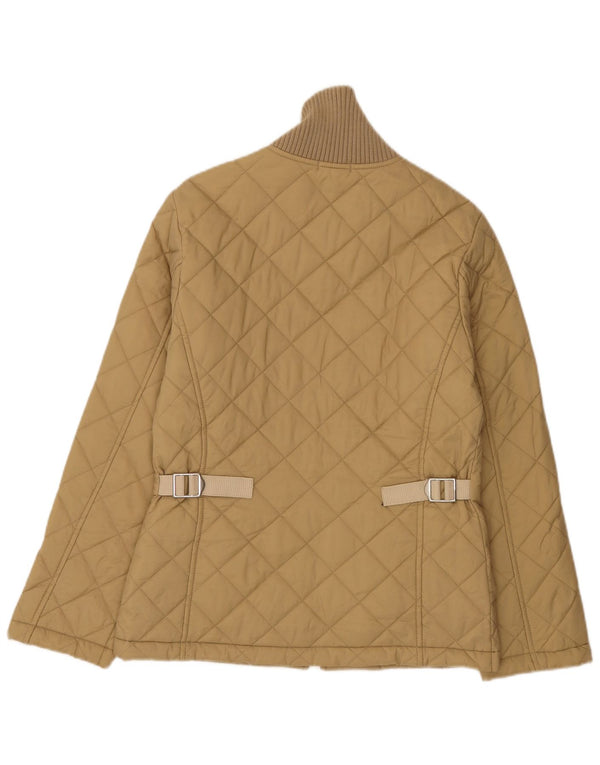 Giacca trapuntata da donna Benetton UK 10 Small Beige Poliammide