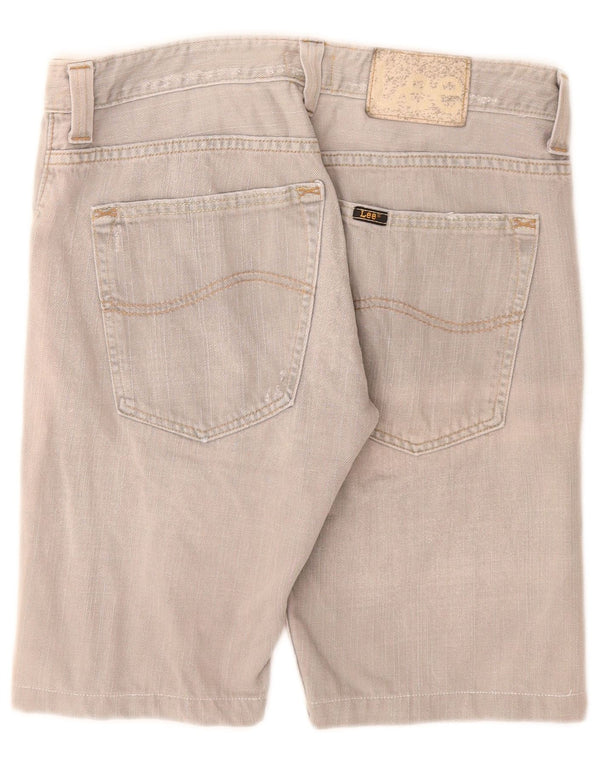 Pantaloncini di jeans Powell da uomo Lee W32 cotone grigio medio