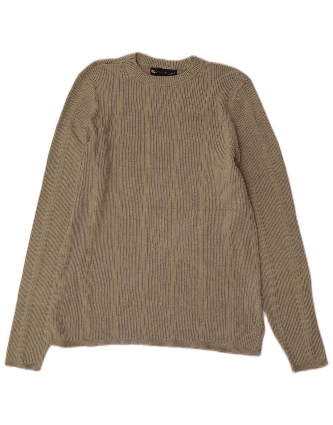 Marks & Spencer Top da donna a maniche lunghe UK 16 Large in viscosa kaki