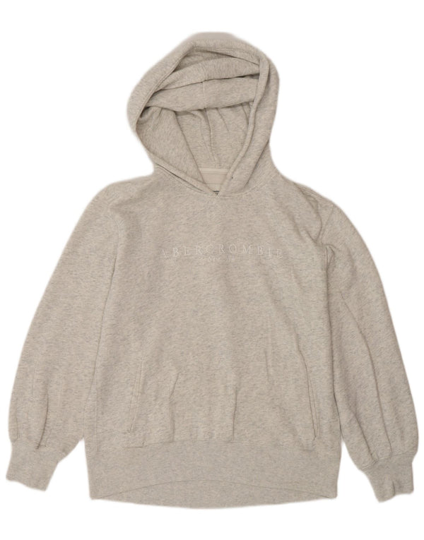 Maglione con cappuccio grafico da donna Abercrombie & Fitch UK 18 XL Cotone grigio