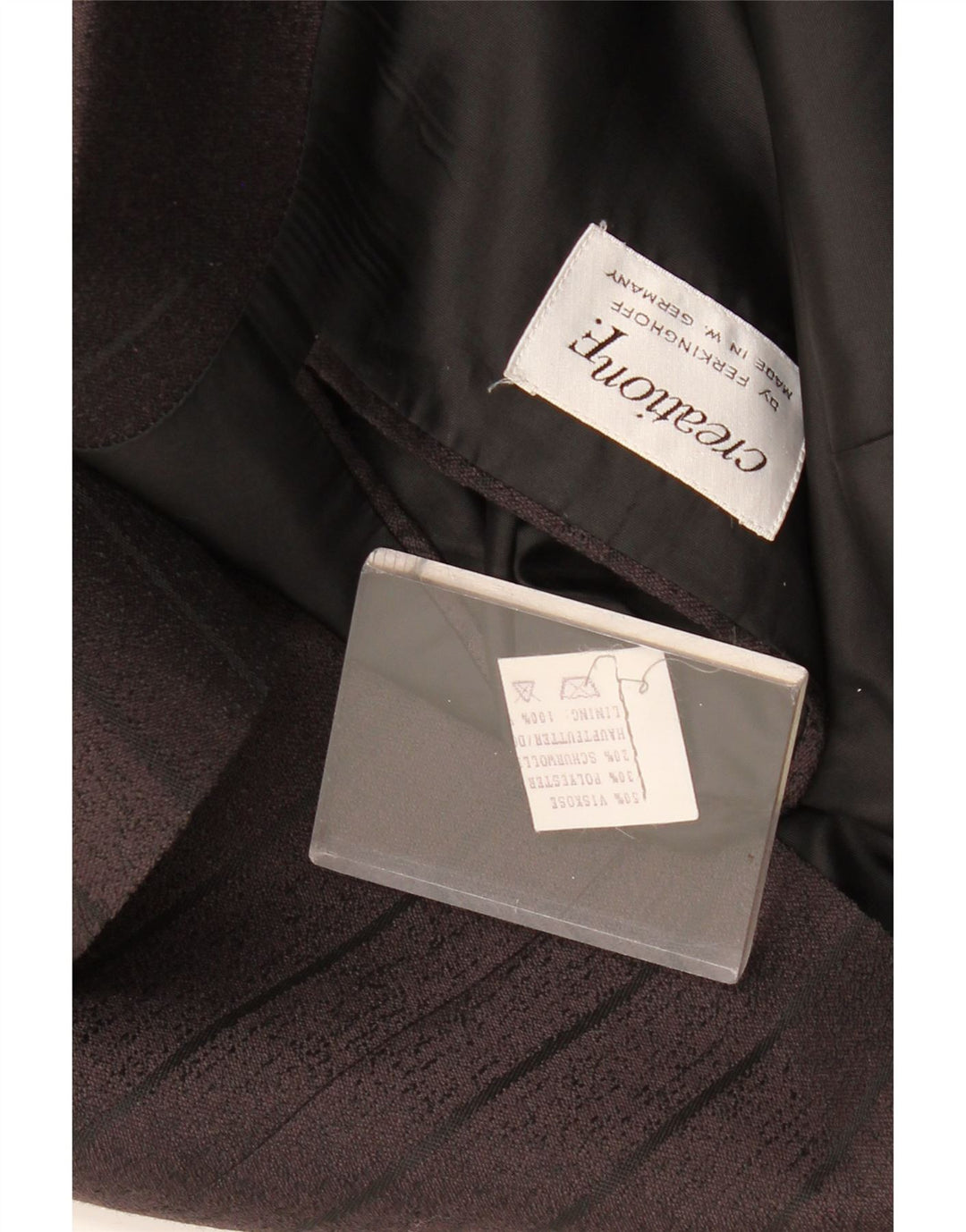 Giacca blazer doppiopetto da donna Ferkinghoff UK 20 2XL Gessato grigio