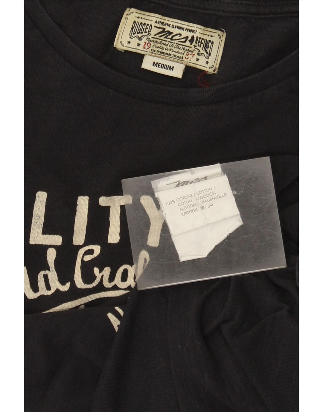 T-shirt grafica da uomo Marlboro Classics Top in cotone blu navy medio