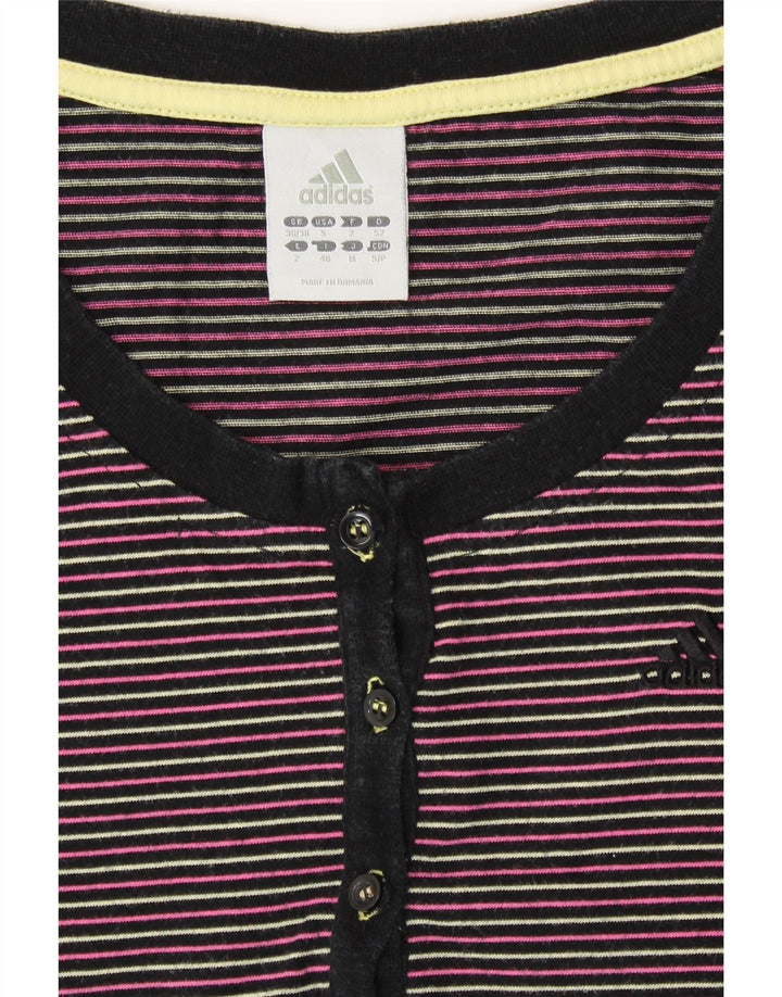 T-shirt da donna ADIDAS UK 8/10 piccola in cotone a righe multicolore
