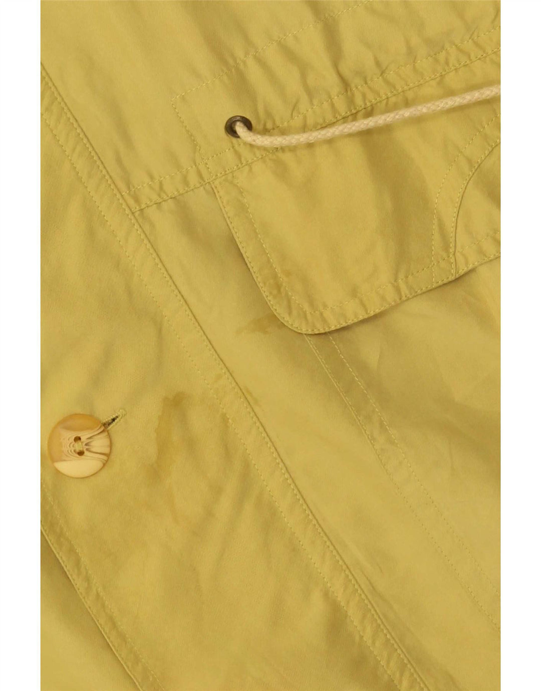 Giacca utilitaria vintage da uomo UK 44 2XL seta gialla