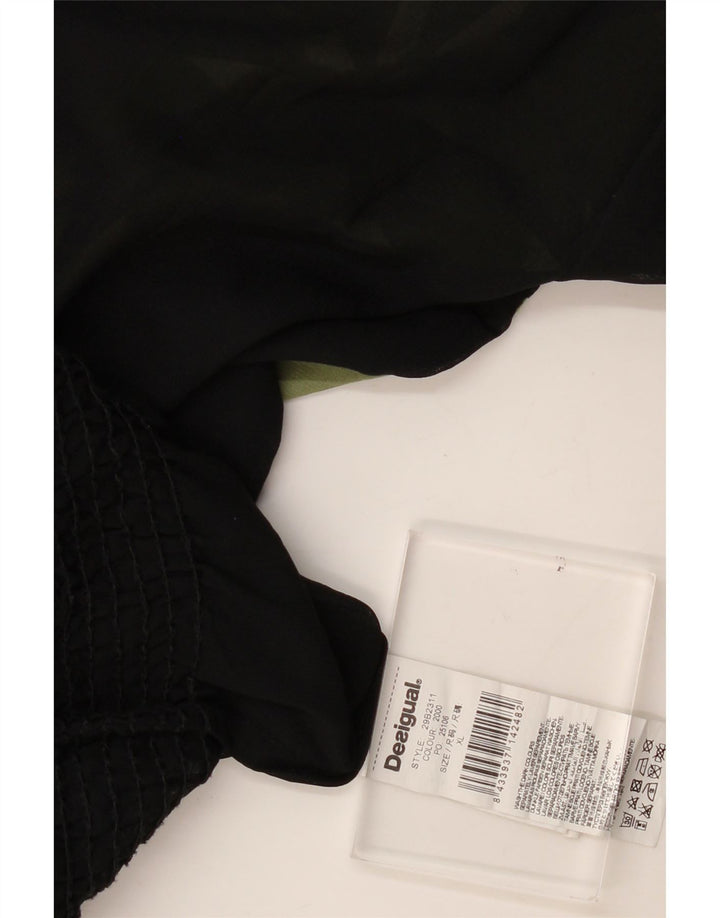 DESIGUAL Camicetta a maniche lunghe da donna Top UK 18 XL Poliestere geometrico nero