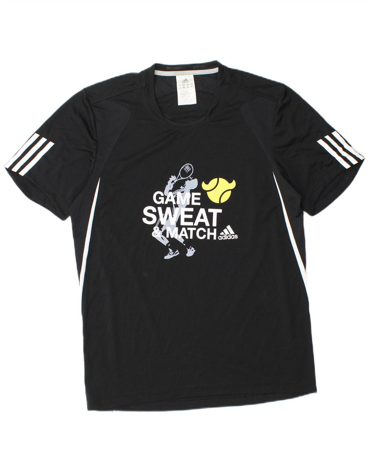 T-shirt grafica Adidas Clima 365 da uomo, media, in poliestere nero
