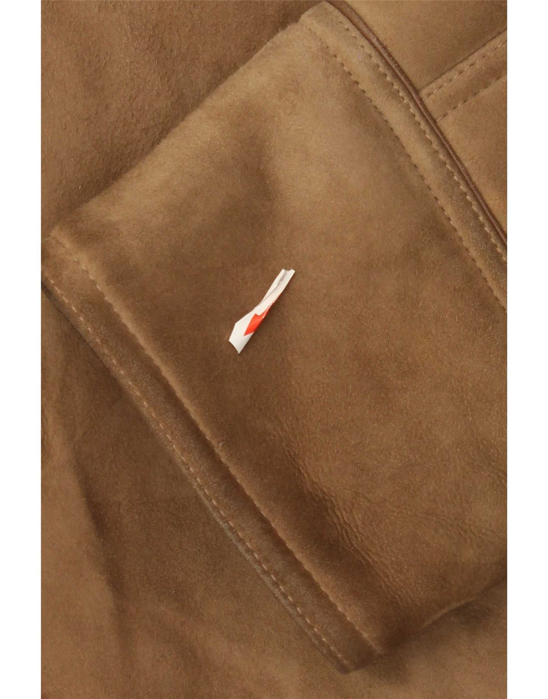 Cappotto vintage in shearling da uomo IT 48 in pelle marrone medio