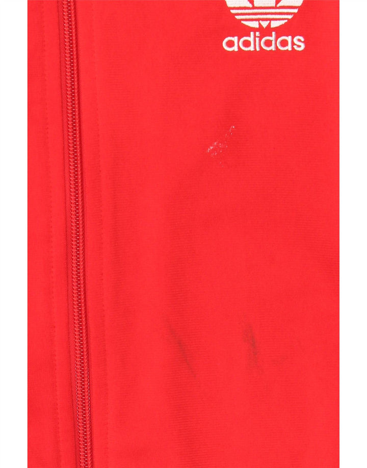 Giacca Top della tuta da ragazzo Adidas 10-11 anni in poliestere rosso