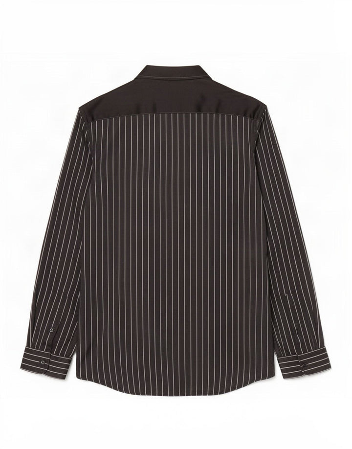 Camicia Zara da uomo vestibilità regolare piccola in viscosa a righe nere