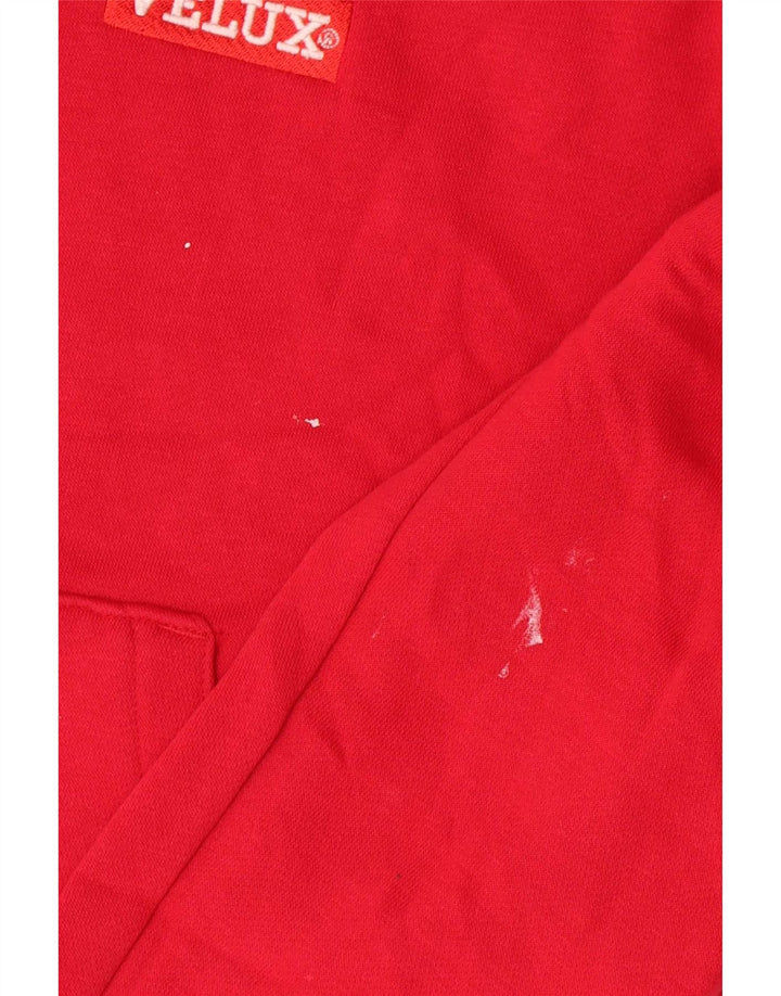 Maglione con cappuccio e zip da uomo Russell Athletic in cotone rosso medio