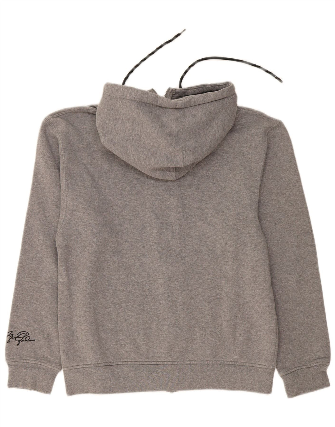 JORDAN Mens Zip Hoodie Sweater Small Grey Flecked Cotton