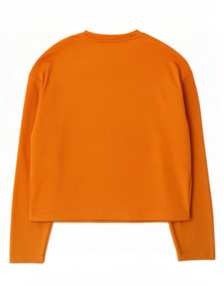 Top Zara da donna a maniche lunghe UK 14 arancione medio