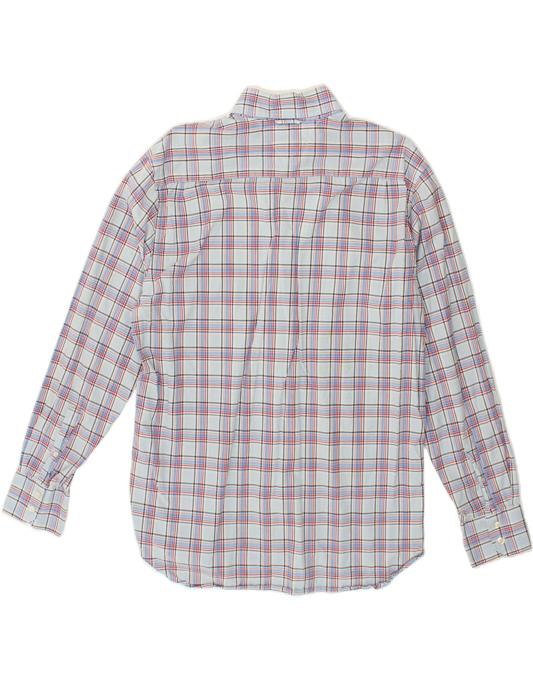 TOMMY HILFIGER Mens Shirt Large Blue Check Cotton Vintage Tommy Hilfiger and Second-Hand Tommy Hilfiger from Messina Hembry 