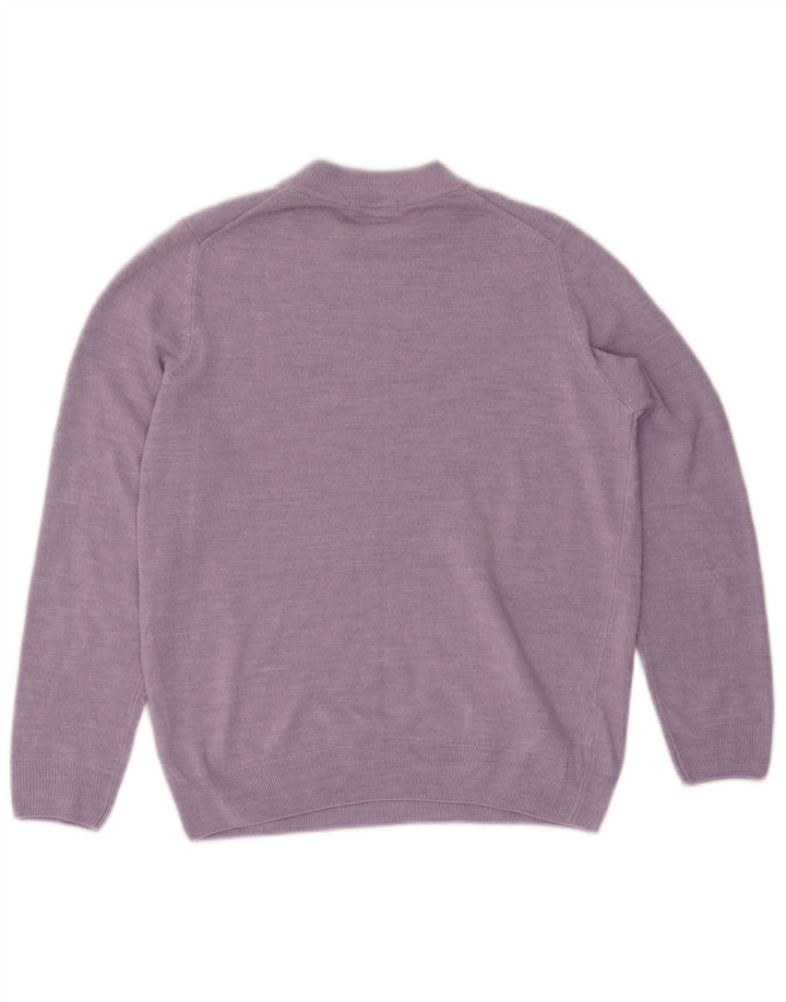 Maglione maglione girocollo da donna Marks & Spencer UK 16 grande viola