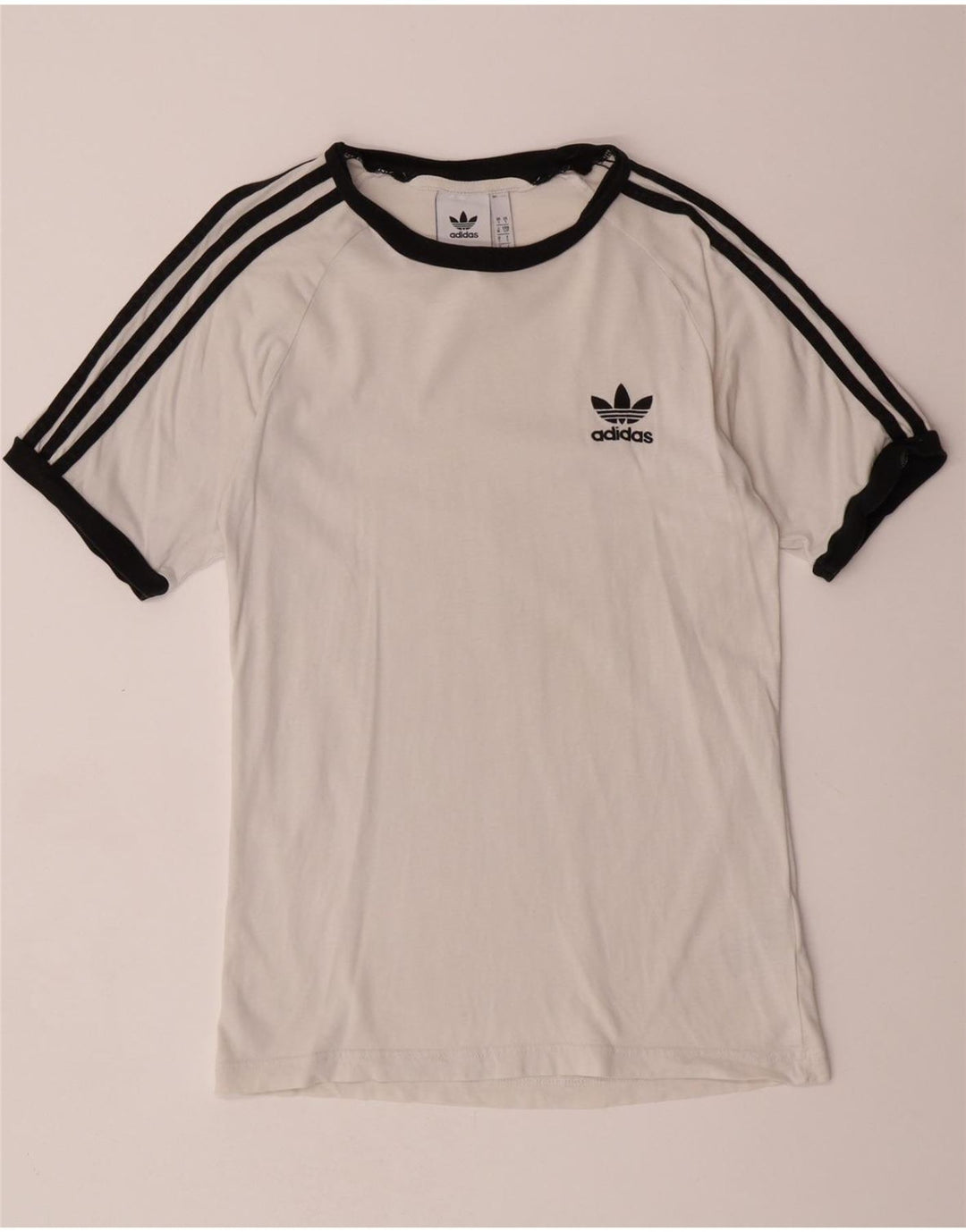 ADIDAS Mens T-Shirt Top Small White Cotton