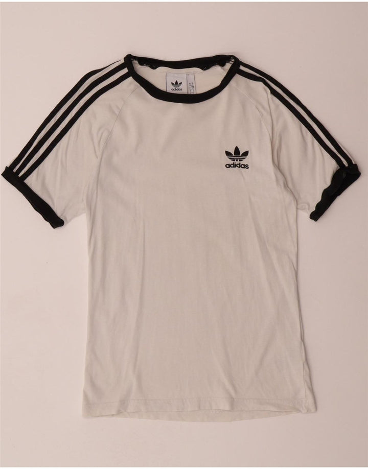 ADIDAS Mens T-Shirt Top Small White Cotton