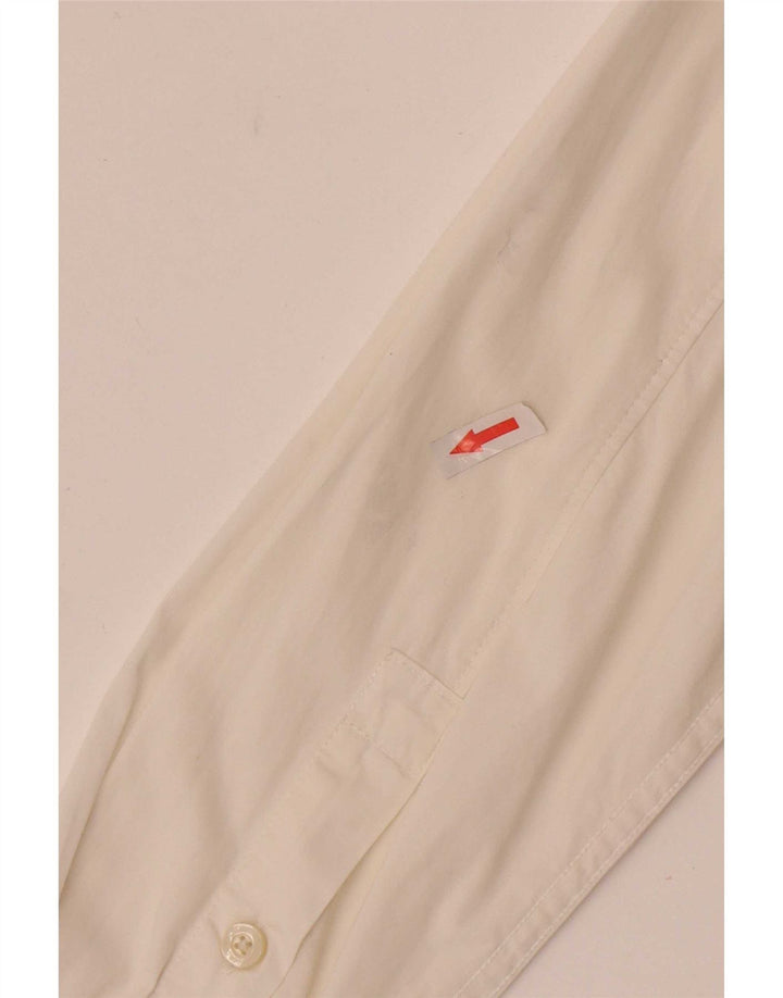 Camicia slim fit da uomo Tommy Hilfiger piccola in cotone bianco sporco