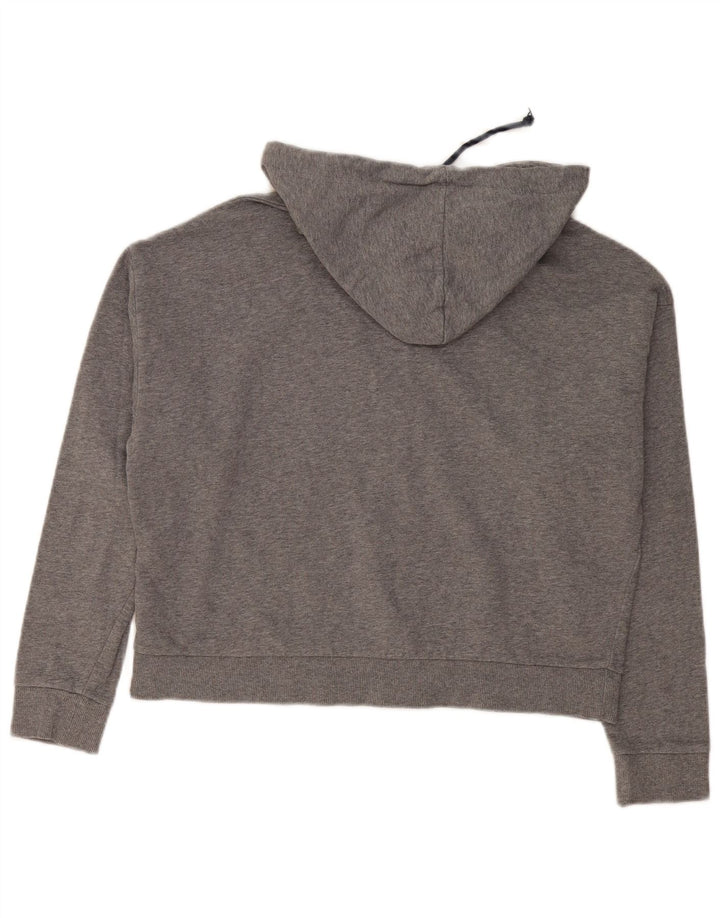 Maglione con cappuccio e zip oversize da donna Tommy Hilfiger UK 14 Cotone grigio medio