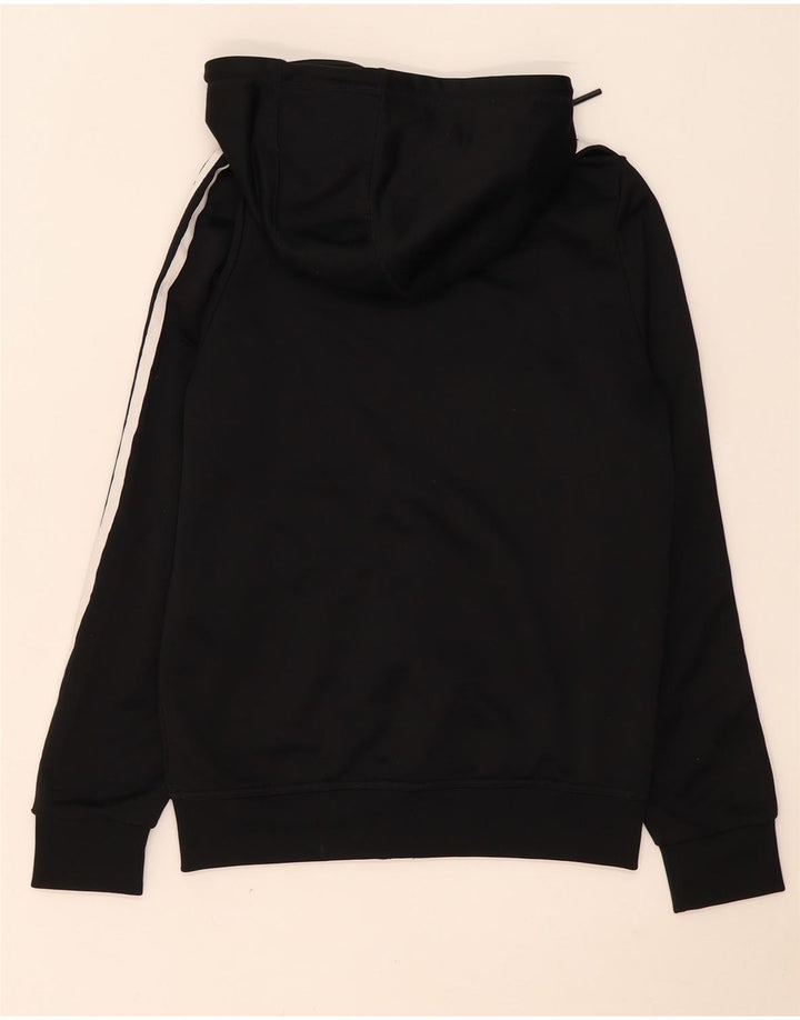 Maglione con cappuccio e zip da donna Adidas UK 10 piccolo poliestere nero