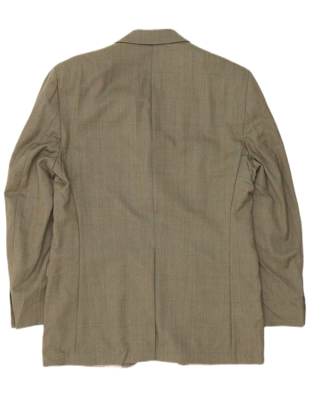 Giacca blazer da uomo a 3 bottoni Izod UK 38 Lana a spina di pesce verde medio