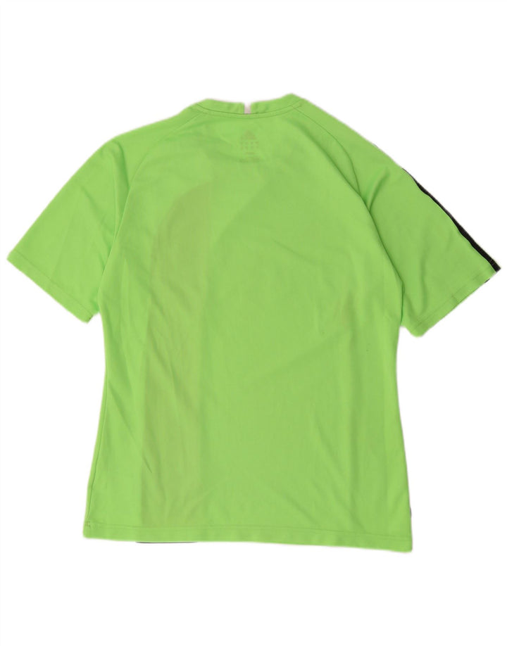 T-shirt grafica Adidas da uomo F50 Top in poliestere color block verde medio