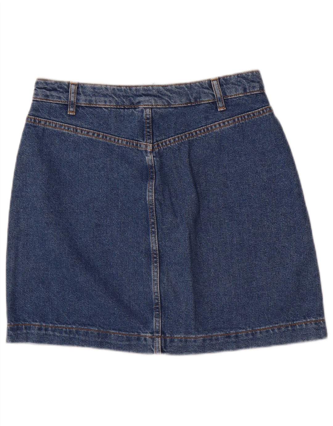 Gonna in denim da donna Topshop UK 10 piccola W28 cotone blu