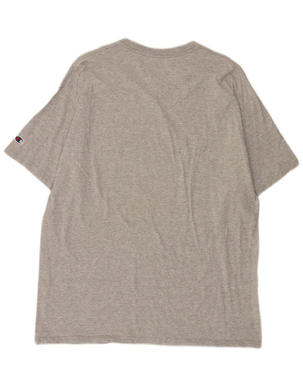 T-shirt grafica da uomo Champion Rice University Top XL in cotone grigio