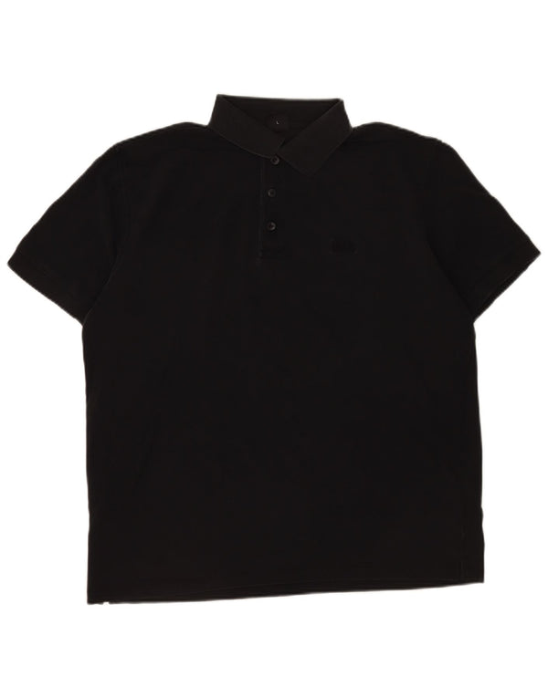 Polo da uomo Hugo Boss grande in cotone nero