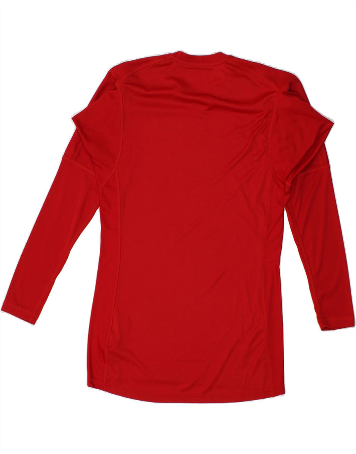 ADIDAS Mens Climalite Top Long Sleeve Small Red Striped Polyester Vintage Adidas and Second-Hand Adidas from Messina Hembry 