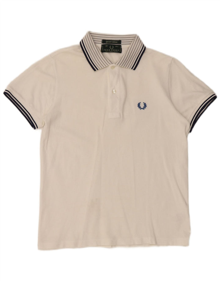 FRED PERRY Polo da uomo in edizione speciale piccola in cotone bianco